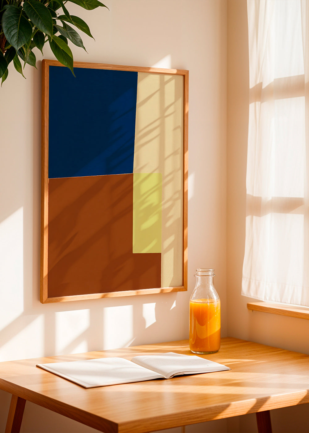 Geometrisches Bild mit Farbblöcken