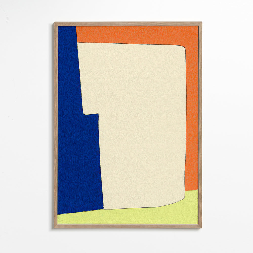 Cuadro abstracto con formas suaves