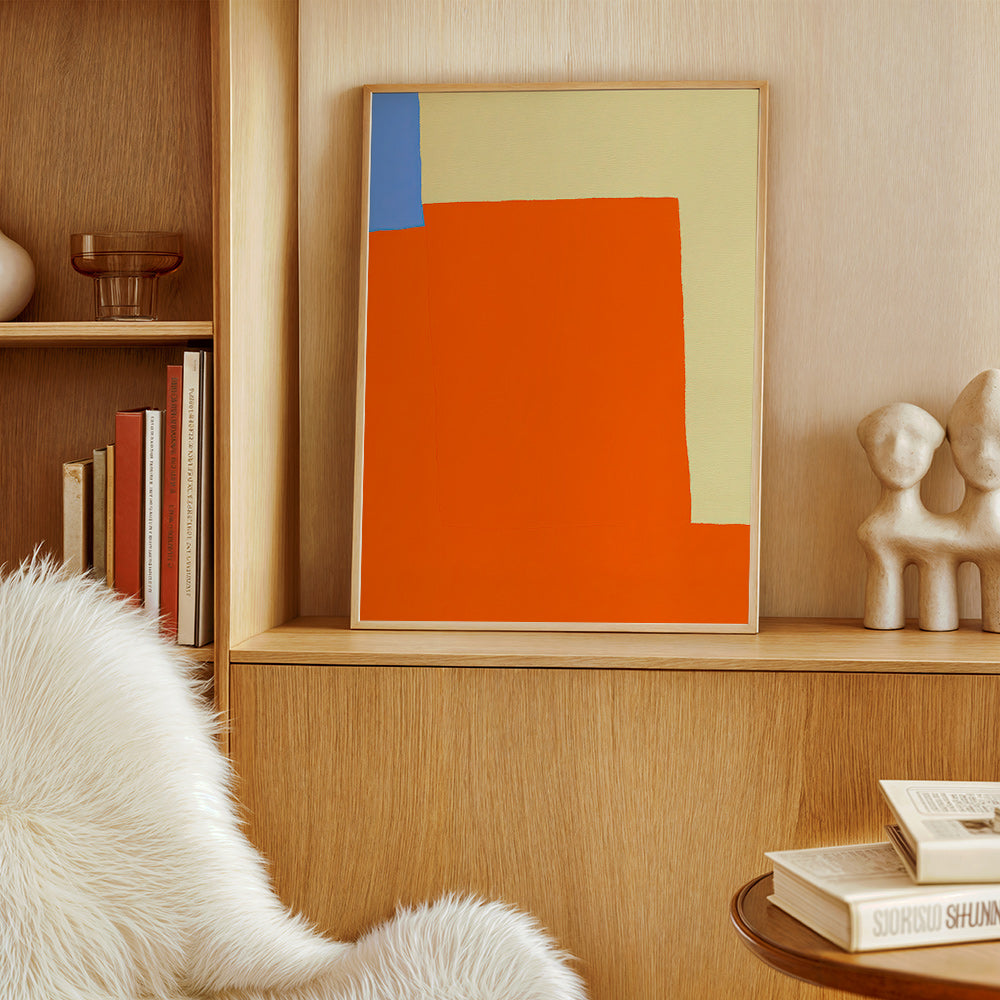Abstraktes Bild mit orangen Flächen