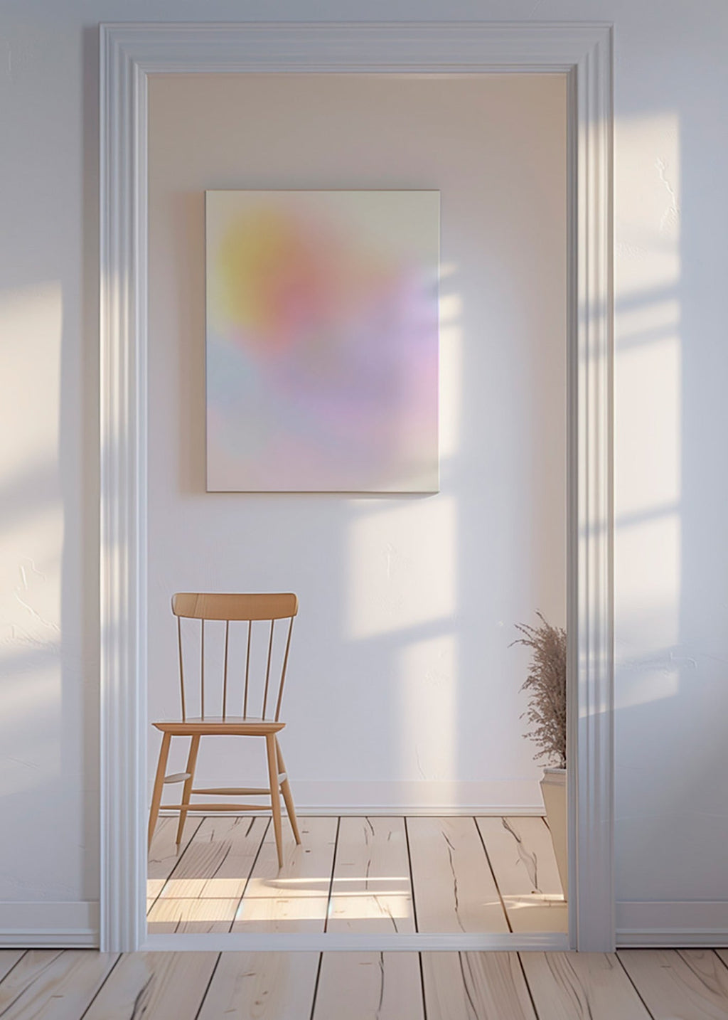 Abstraktes Pastellbild mit sanften Verläufen