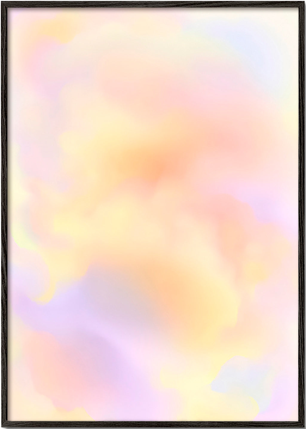 Tableau abstrait nuages aux tons pastel