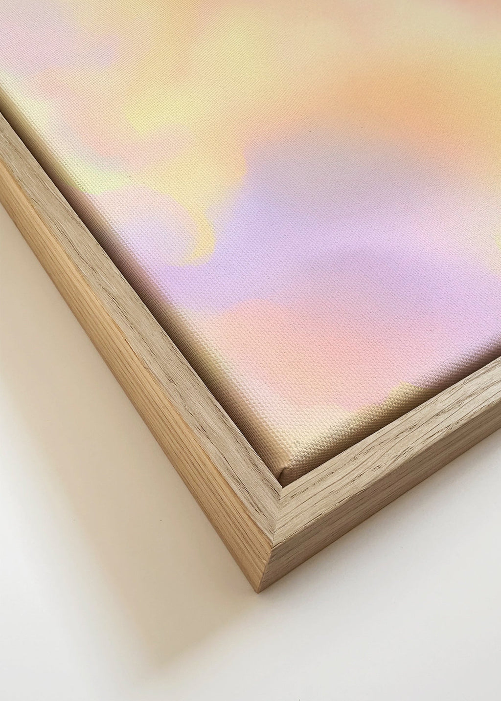 Tableau abstrait nuages aux tons pastel