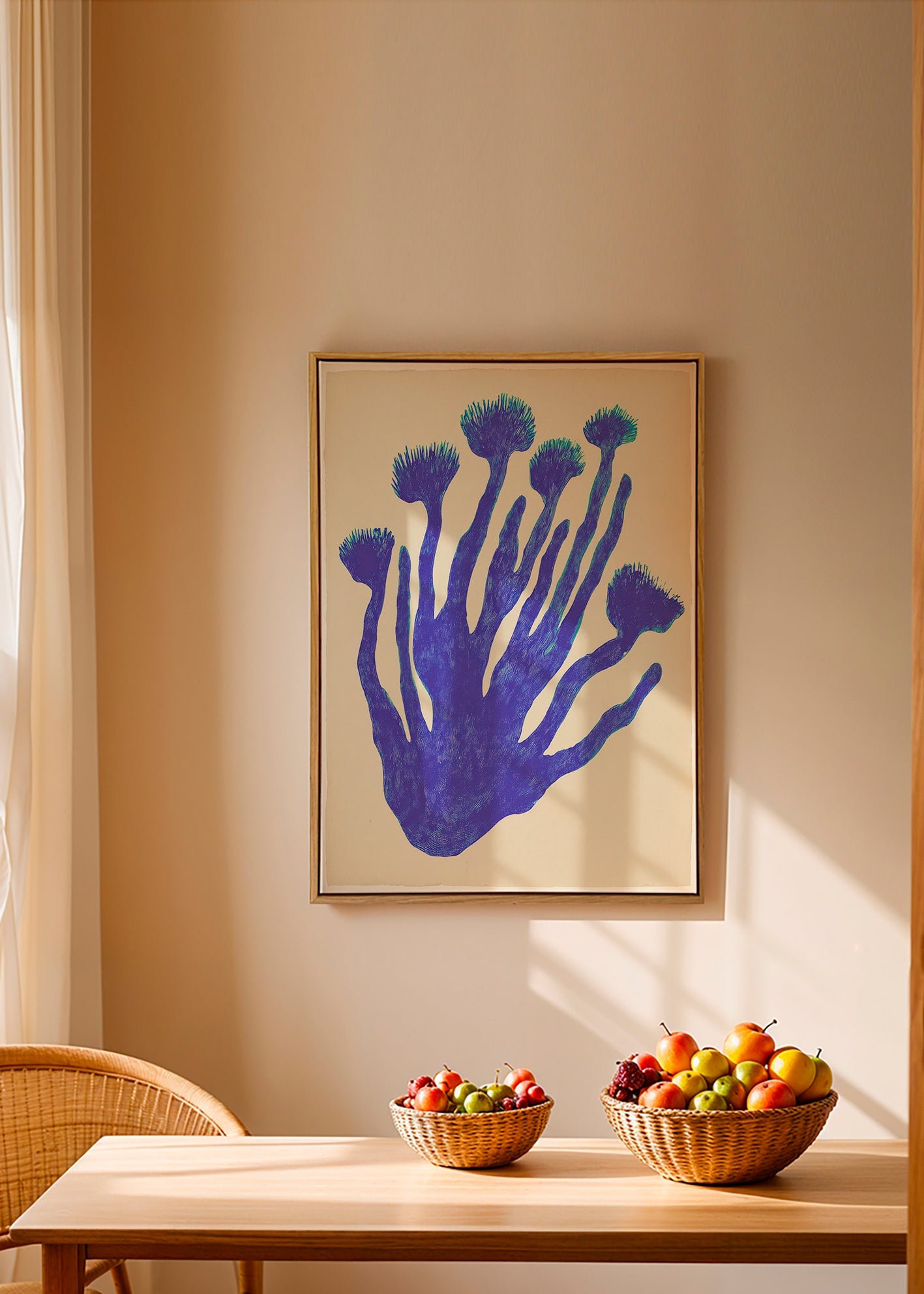 Impression botanique Indigo Coral
