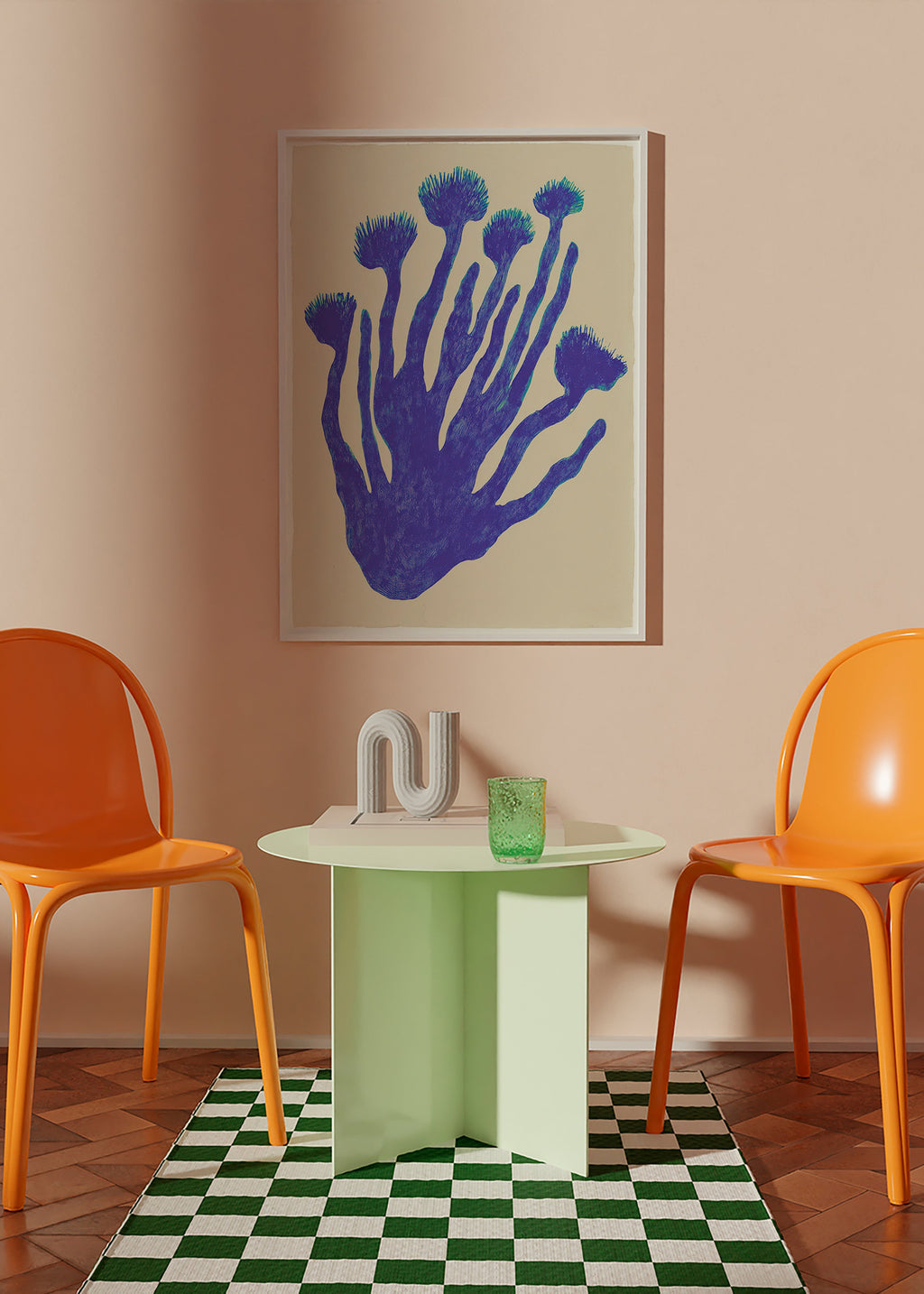 Impression botanique Indigo Coral