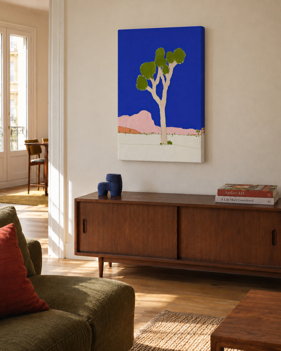 Desert Tree - Unframed canvas in an interior