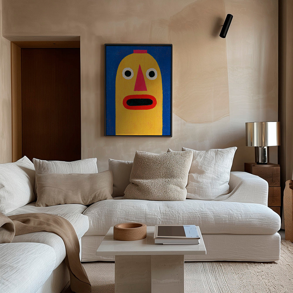 Illustration masque jaune