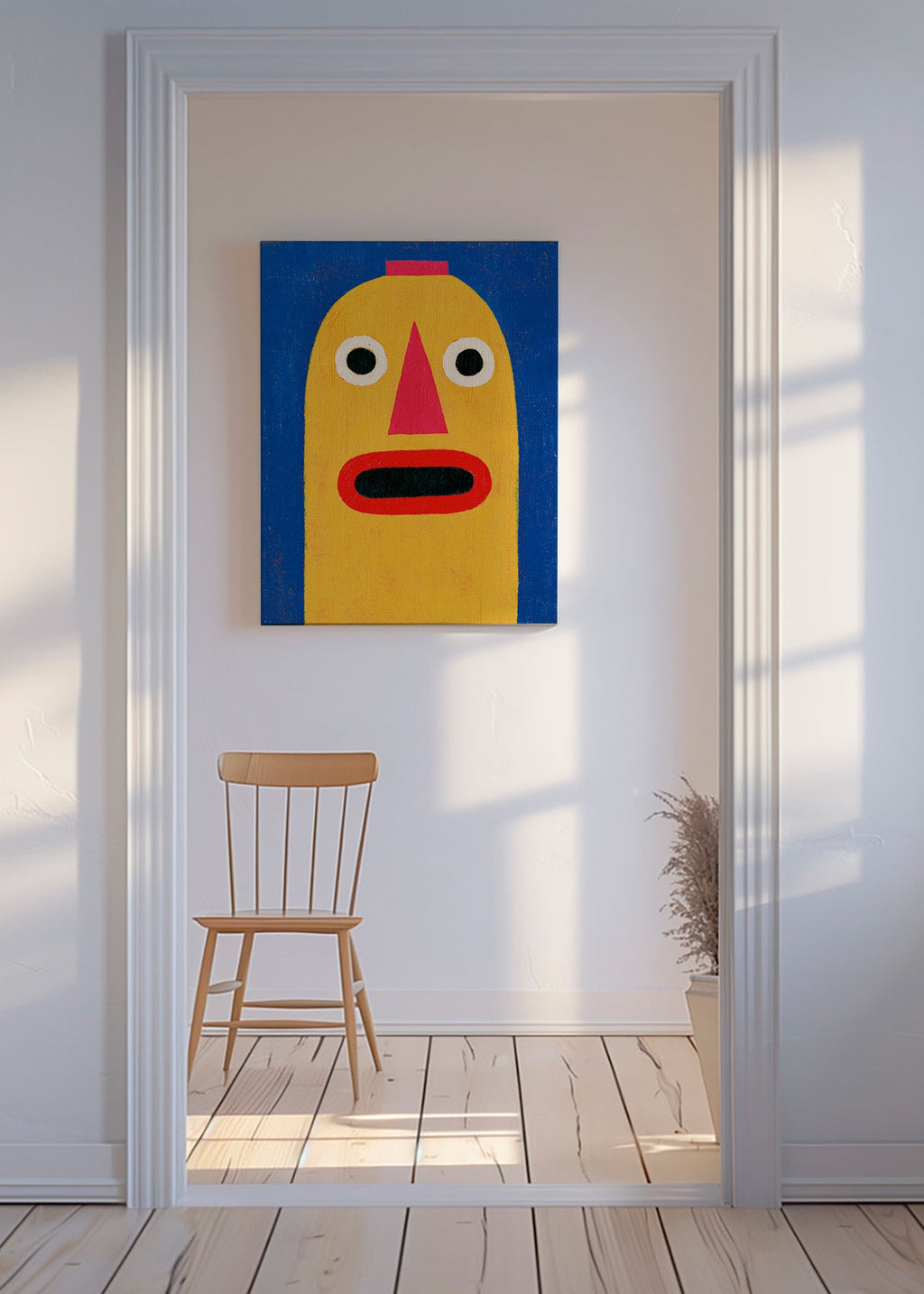 Illustration masque jaune