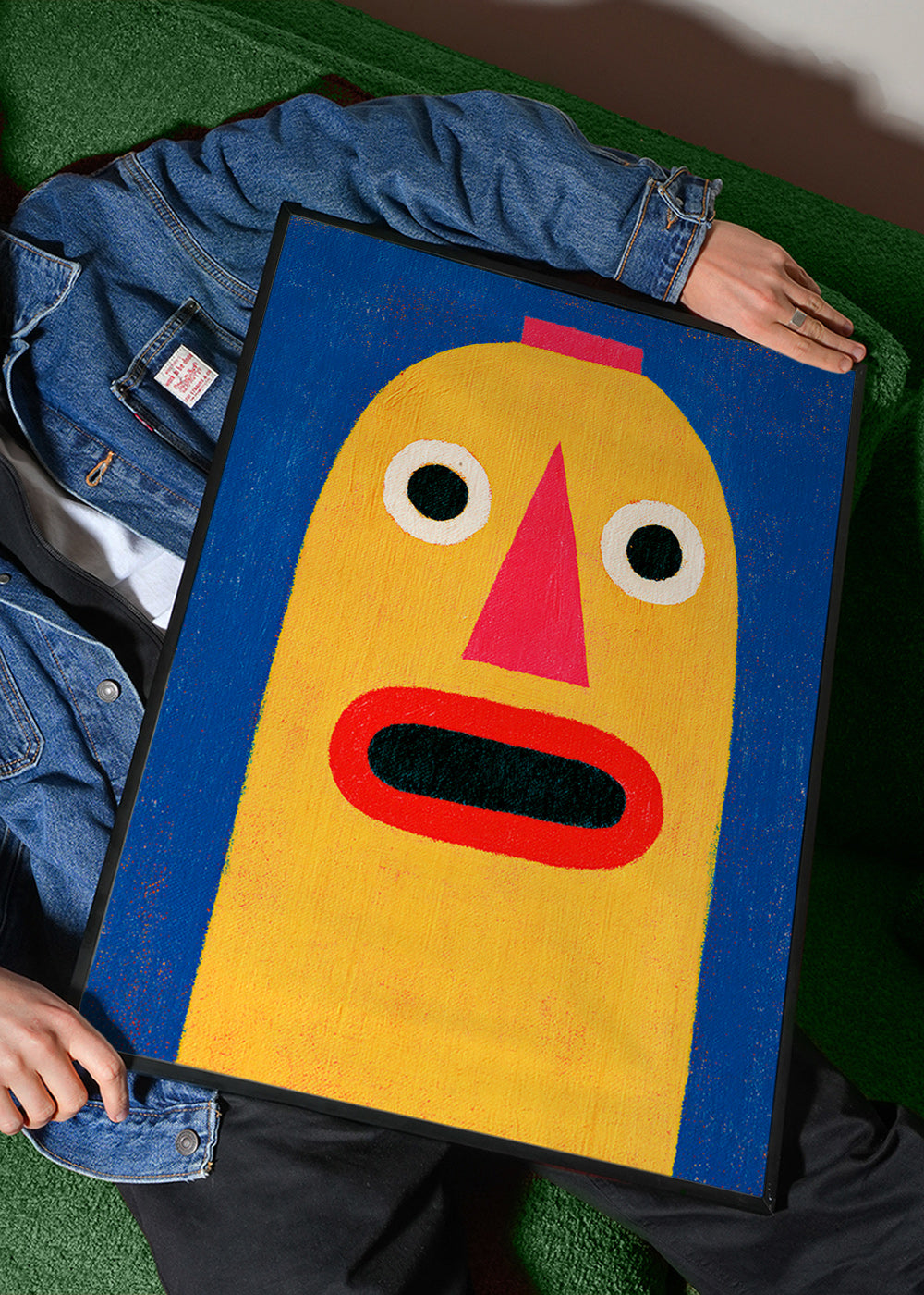 Illustration masque jaune