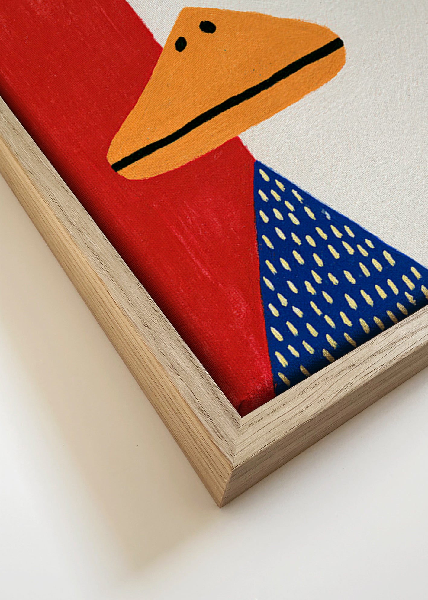 Eendenportret met blauwe hoed