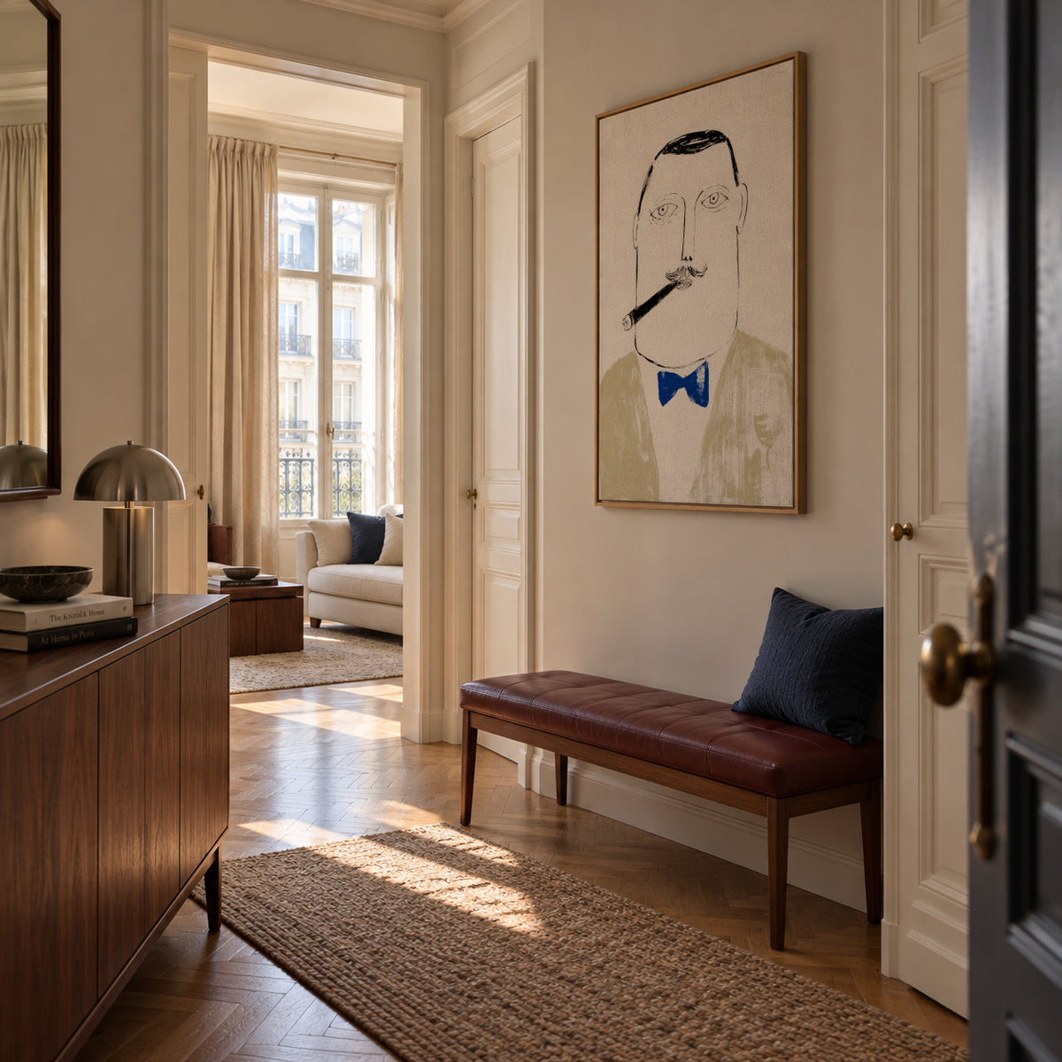 New Yorker - Framed canvas in an interior