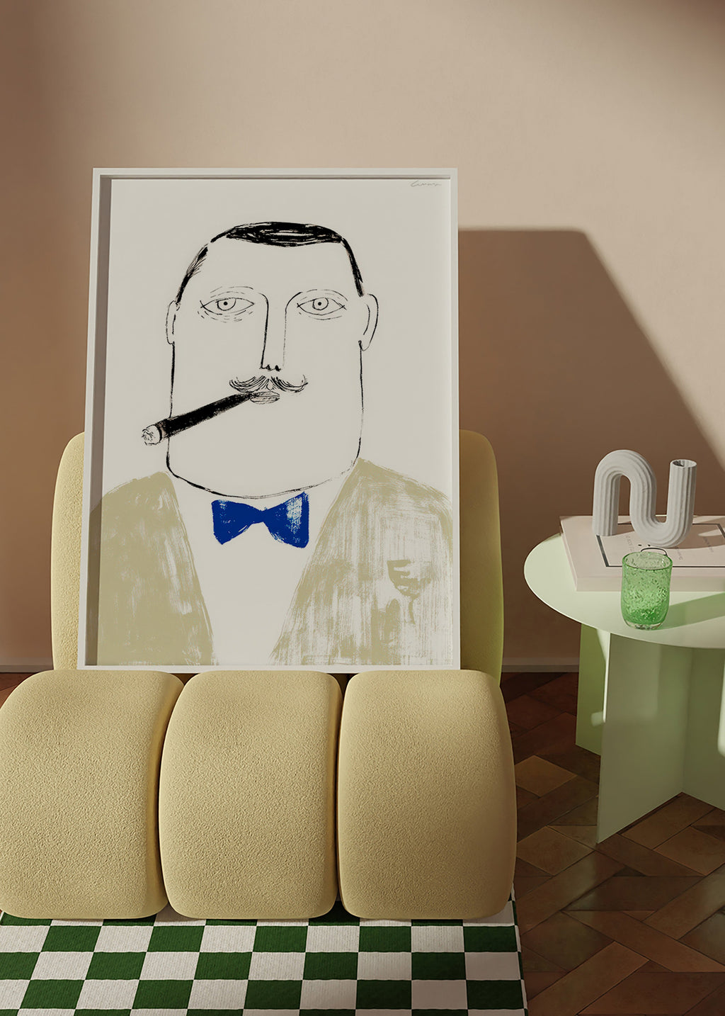 Gentleman-Illustration mit Zigarre