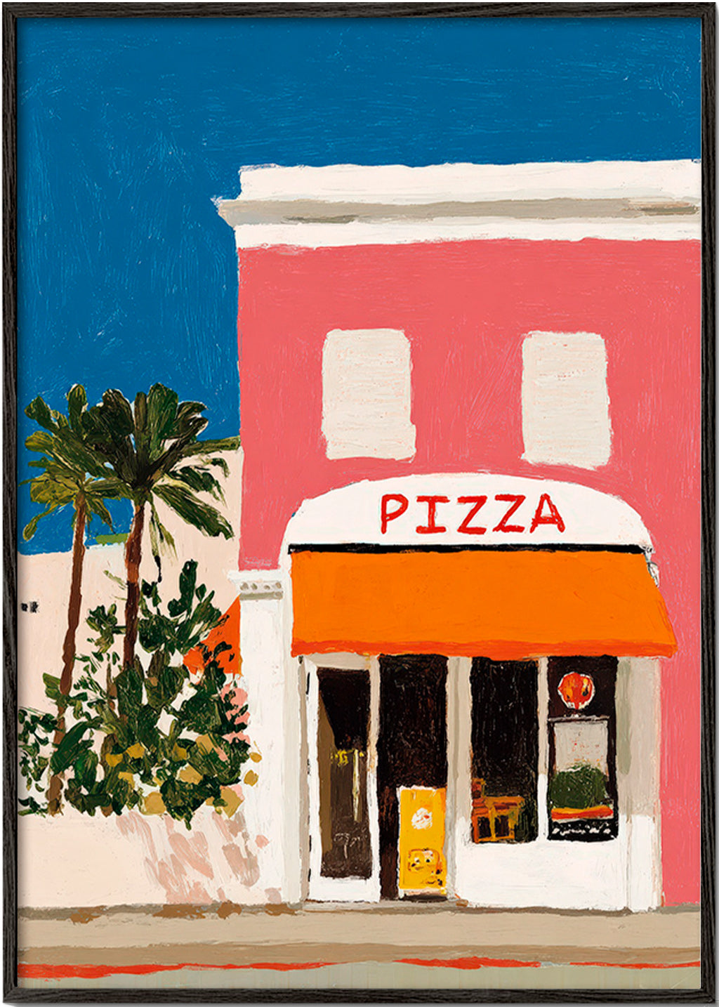 Keuken kunst pizzeria gevel
