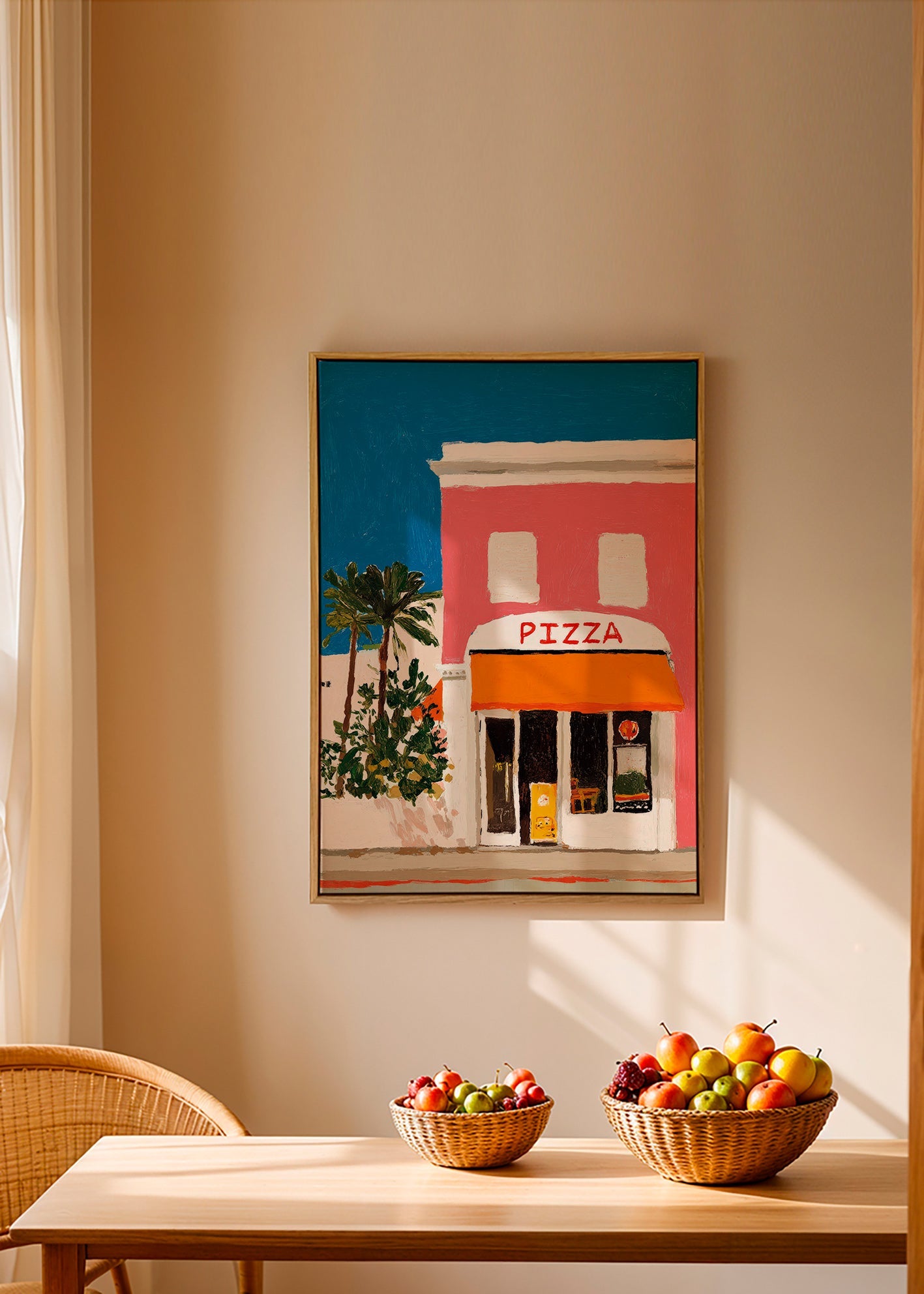 Keuken kunst pizzeria gevel