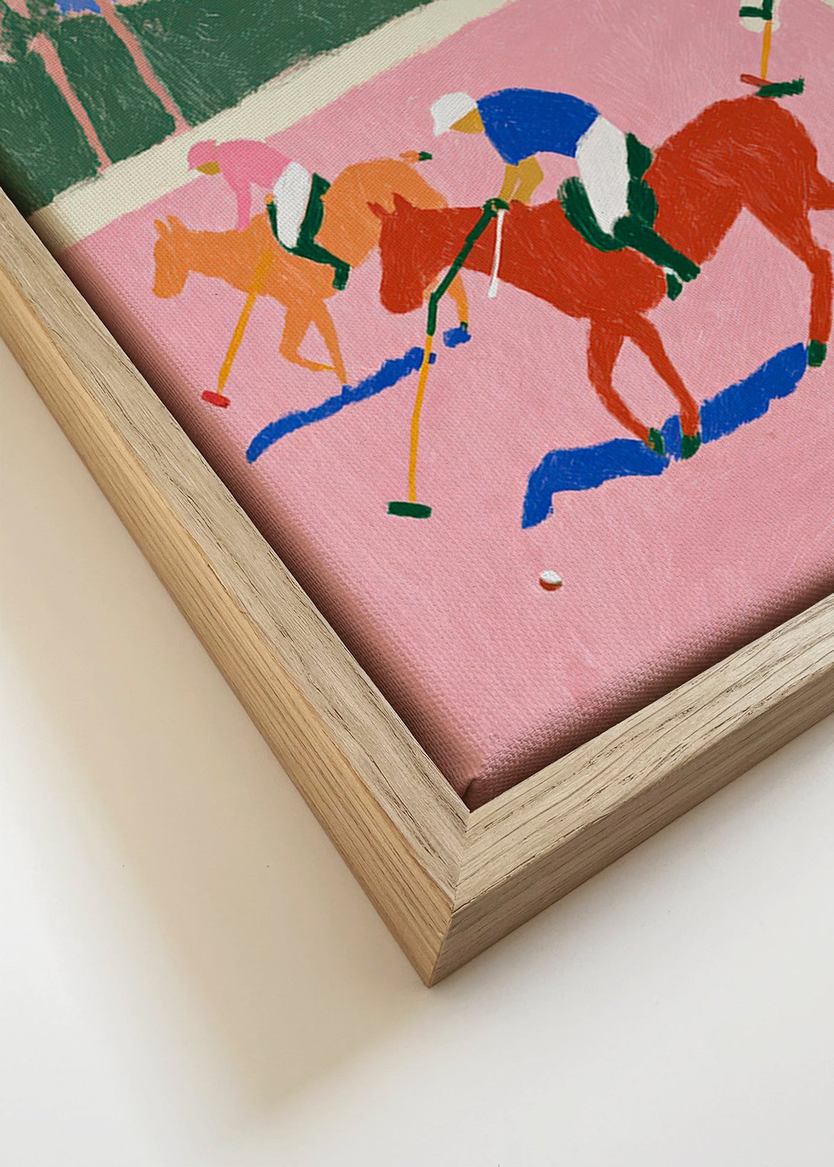 Peinture de polo en rose