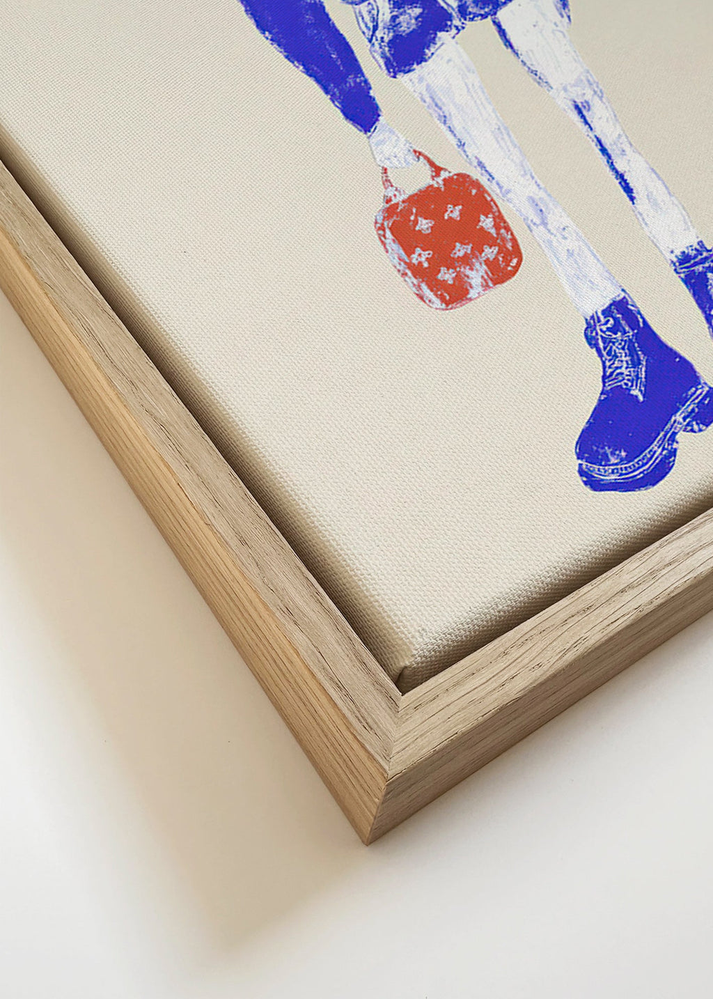 Illustration de figure bleue avec sac