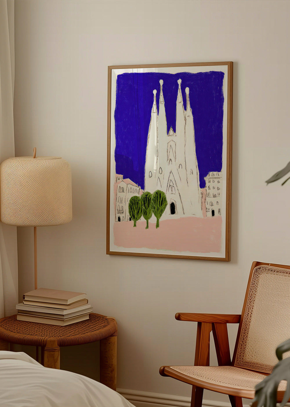 Keuken kunst Sagrada Familia nachtelijke schets