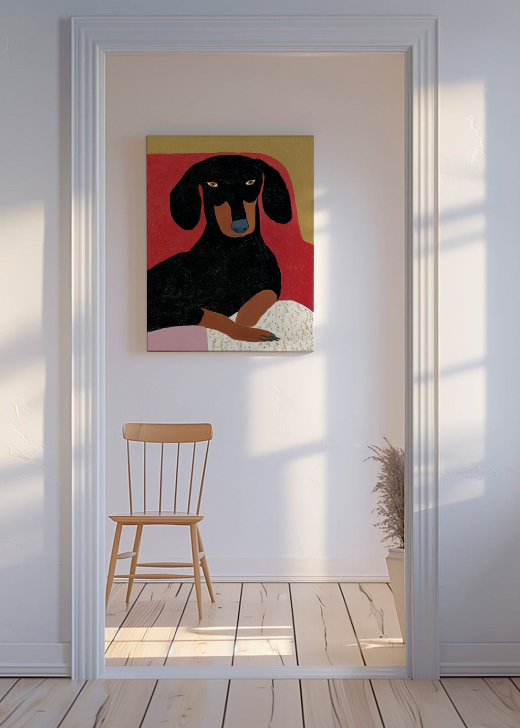 Illustratie van teckelportret