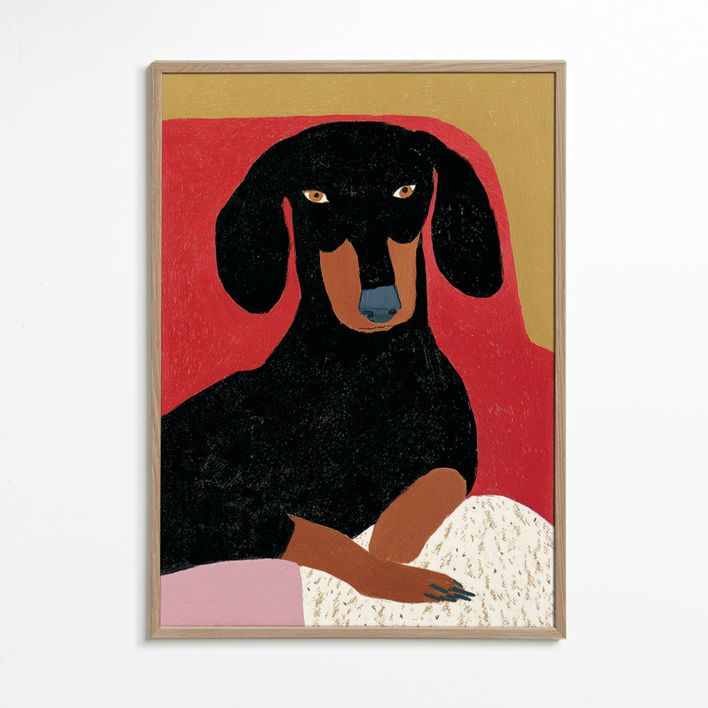 Illustratie van teckelportret