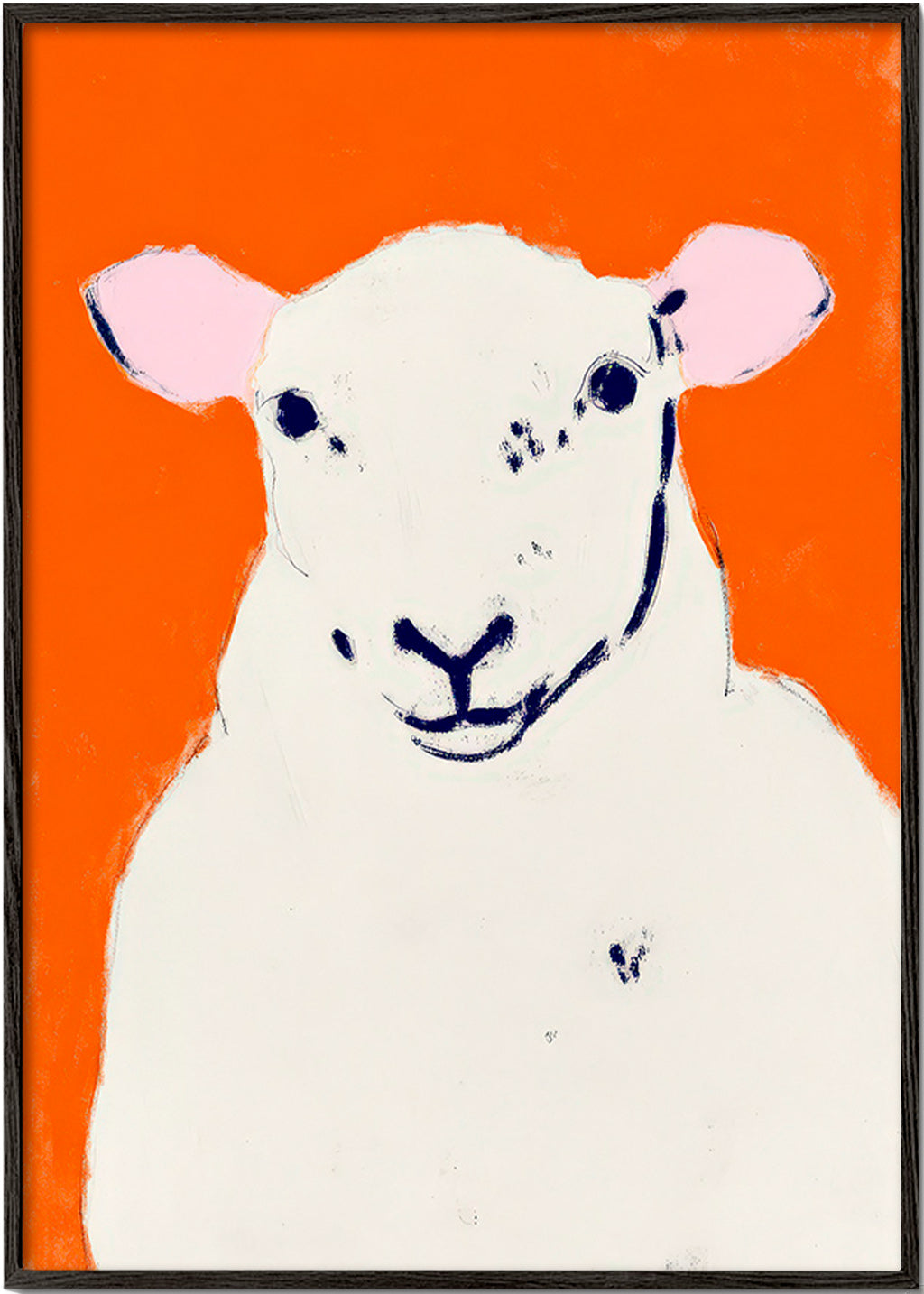Kunstwerk witte schaap minimalistisch
