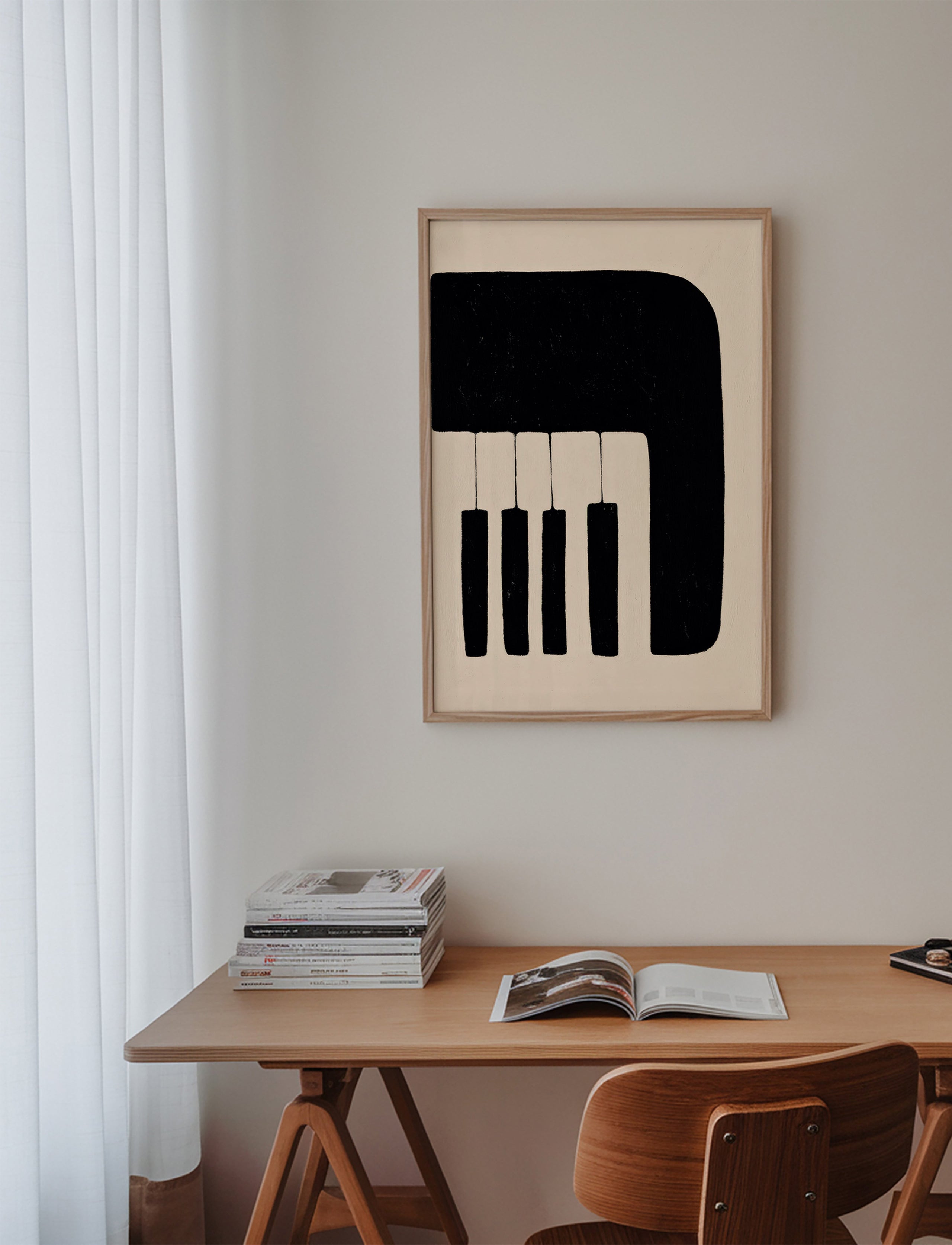 Minimalistisches Klavierbild mit Tasten