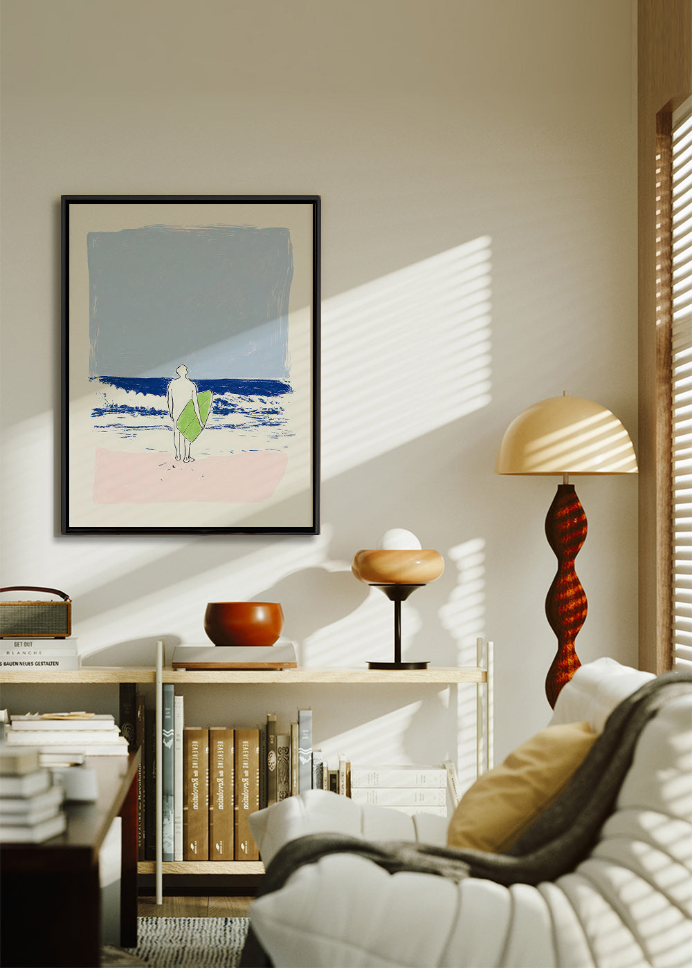 Illustration surf minimal