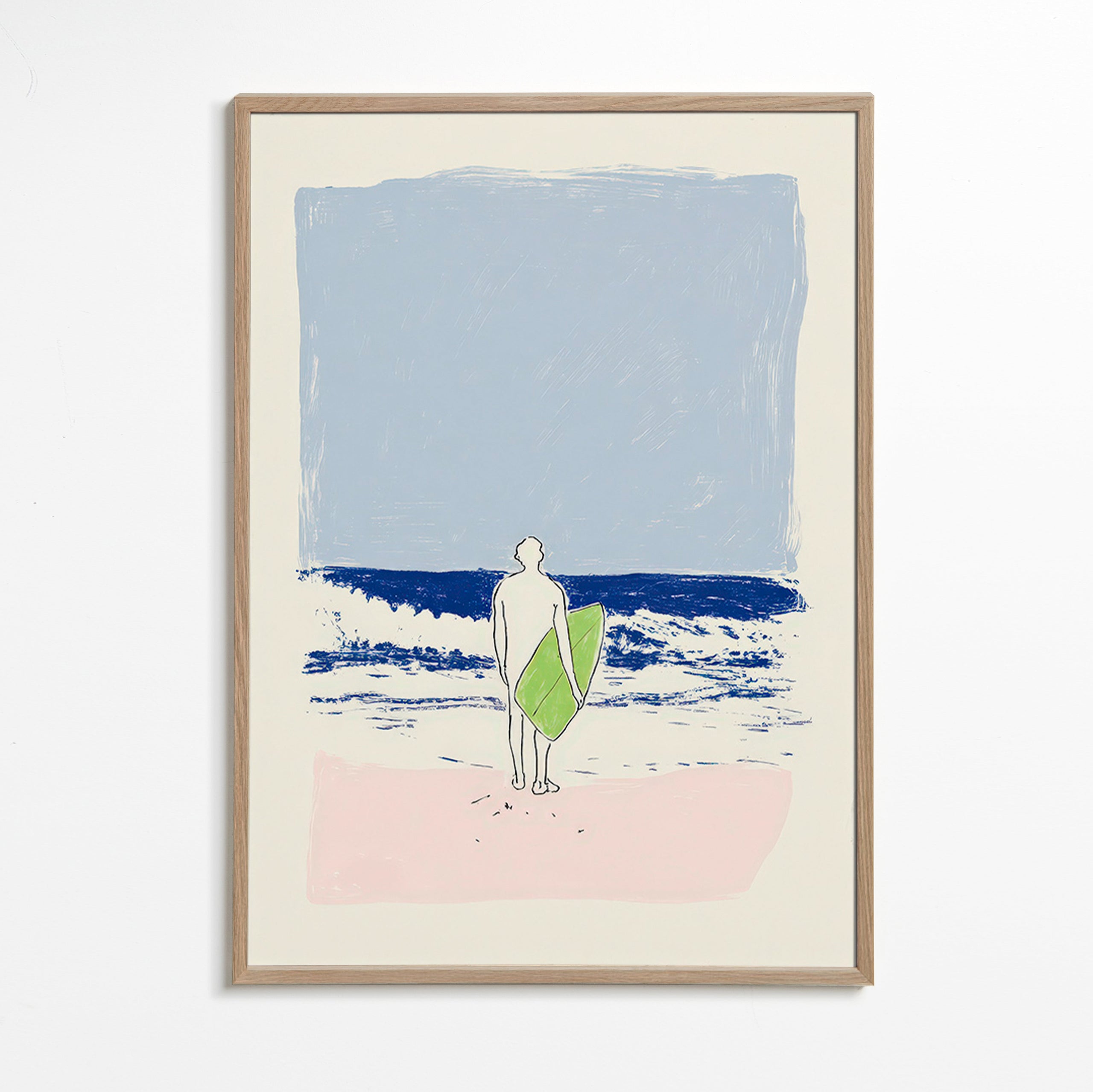 Illustration surf minimal