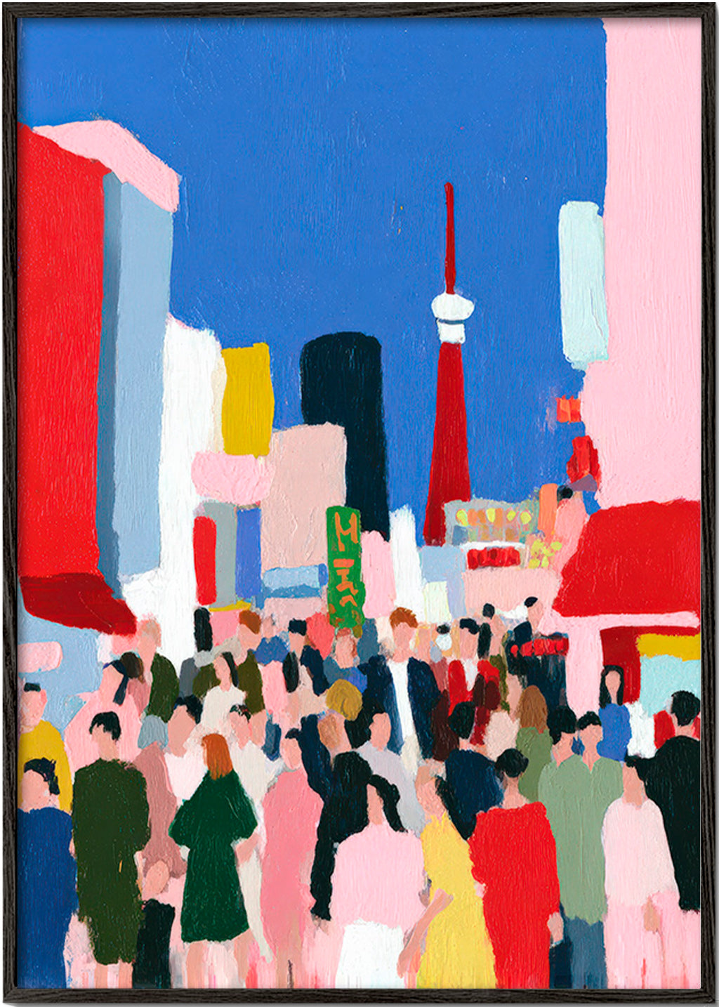 Stadsplakaat Tokio kleurrijk