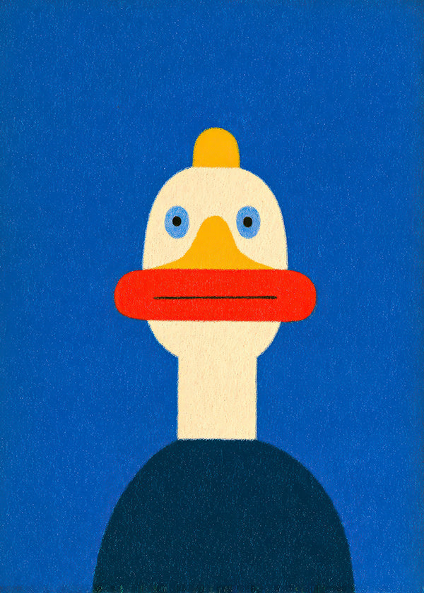 Kunstwerk blaue Ente Illustration