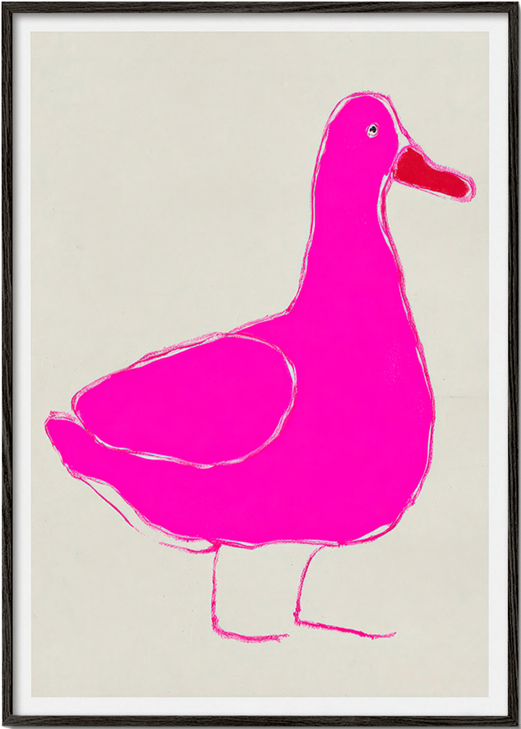 Roze eend illustratie