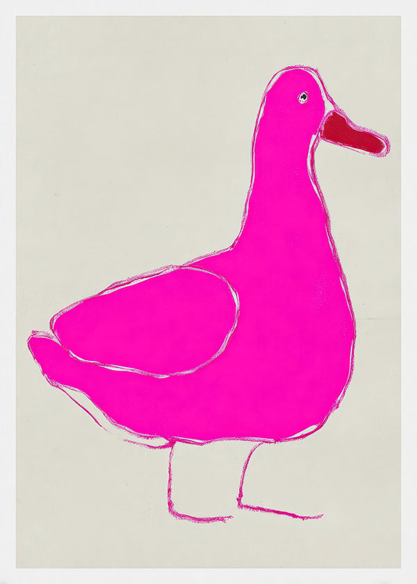 Rosa Ente Illustration
