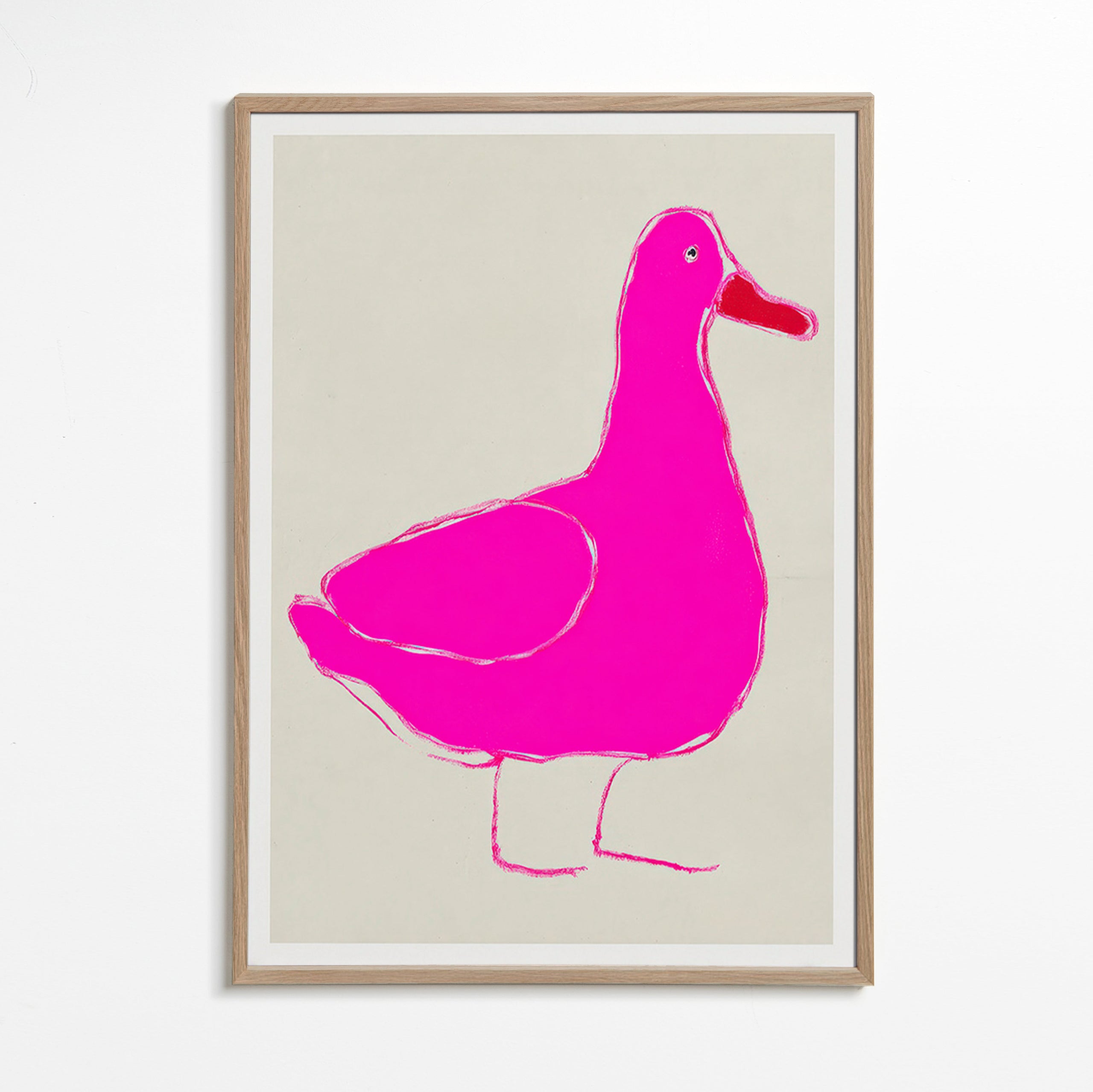 Roze eend illustratie