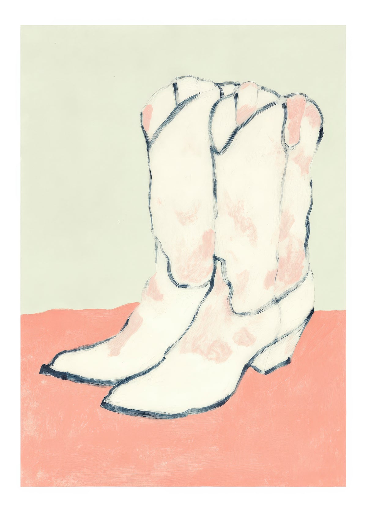 White Boots - Unframed art print