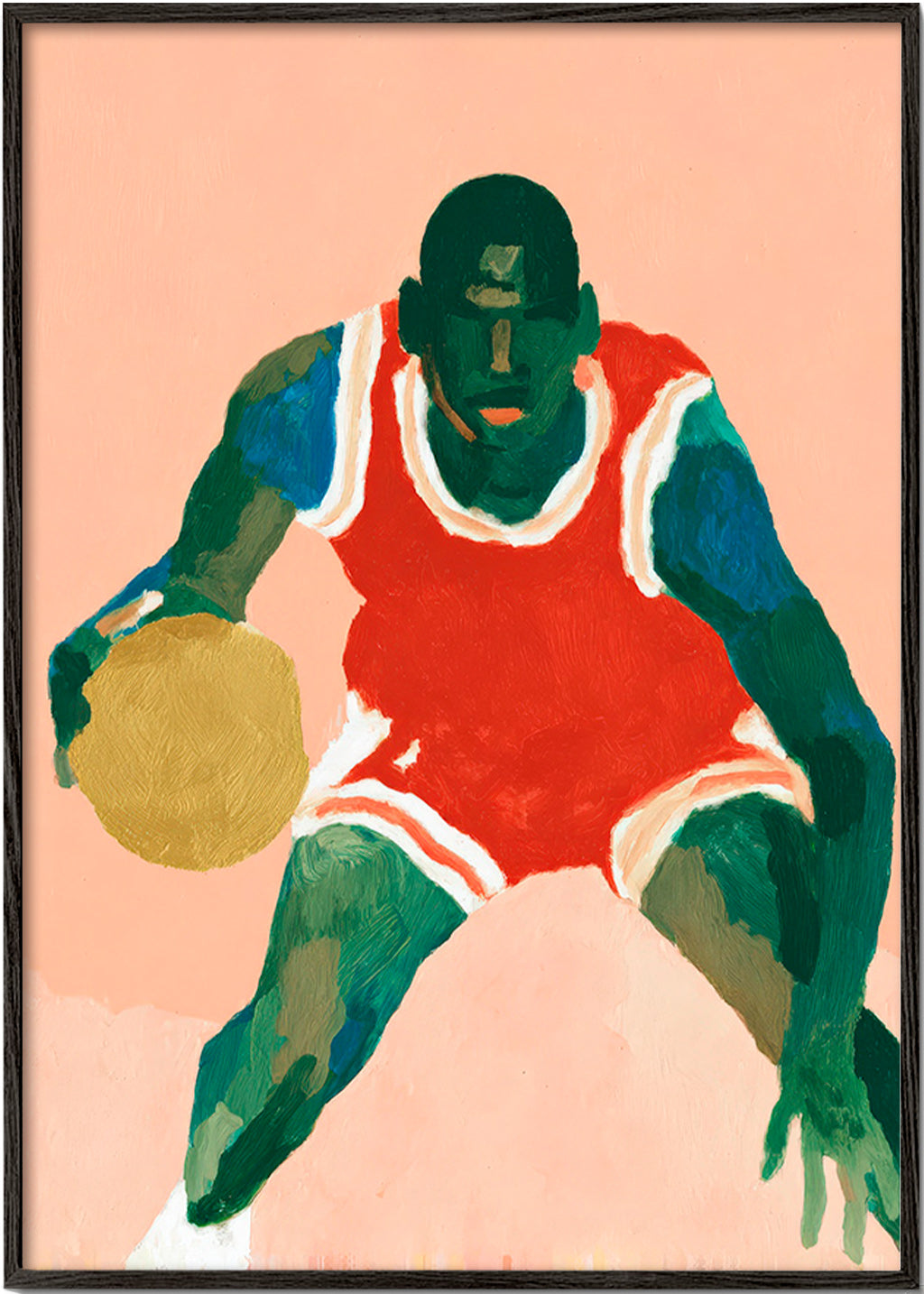 Sport kunst: basketbalspeler in beweging