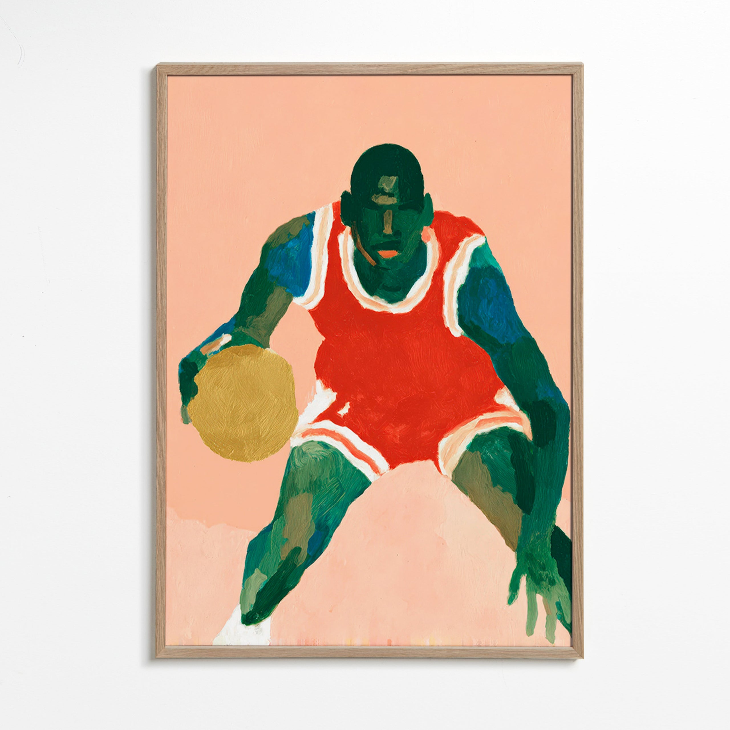 Sport kunst: basketbalspeler in beweging