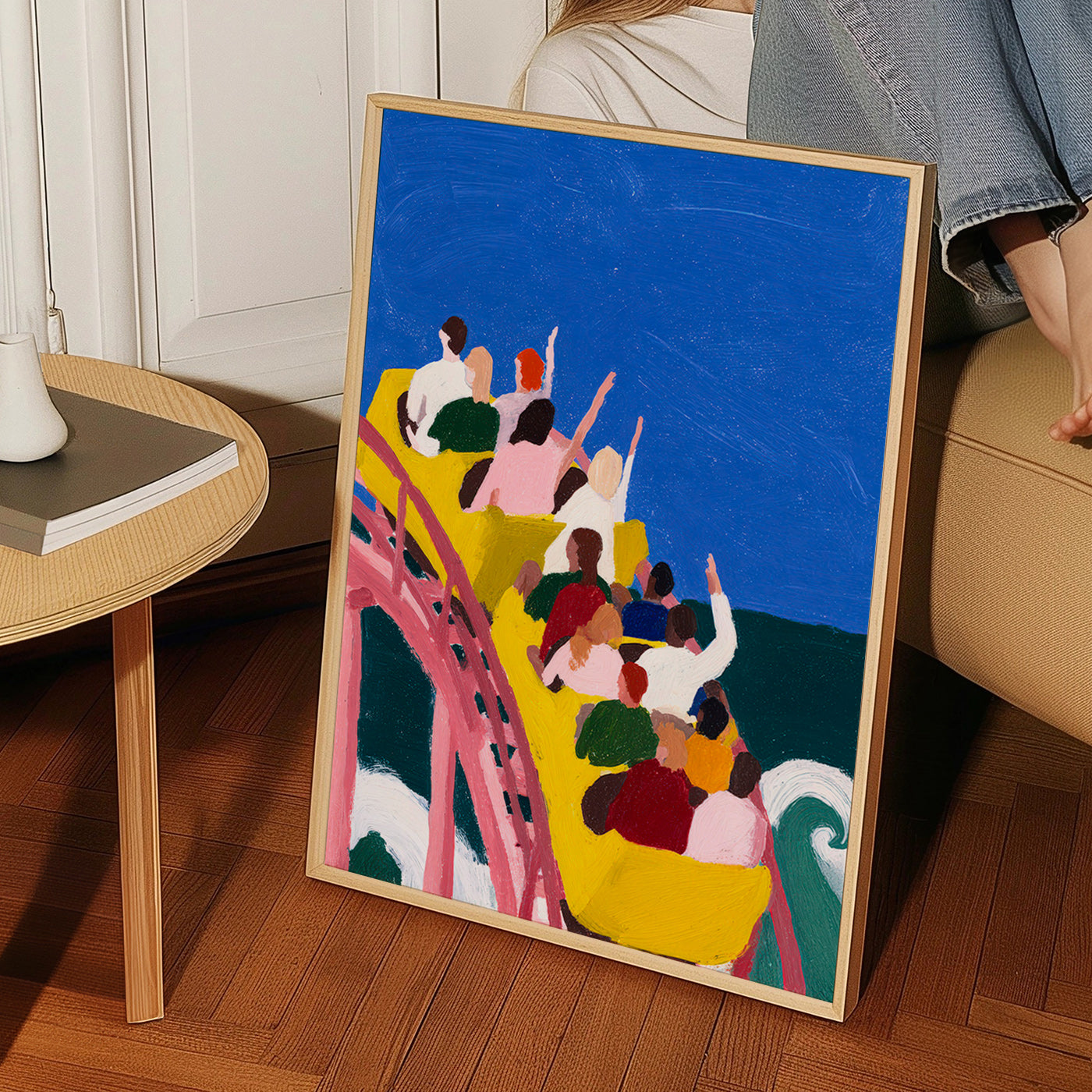 Illustration Achterbahn am Meer