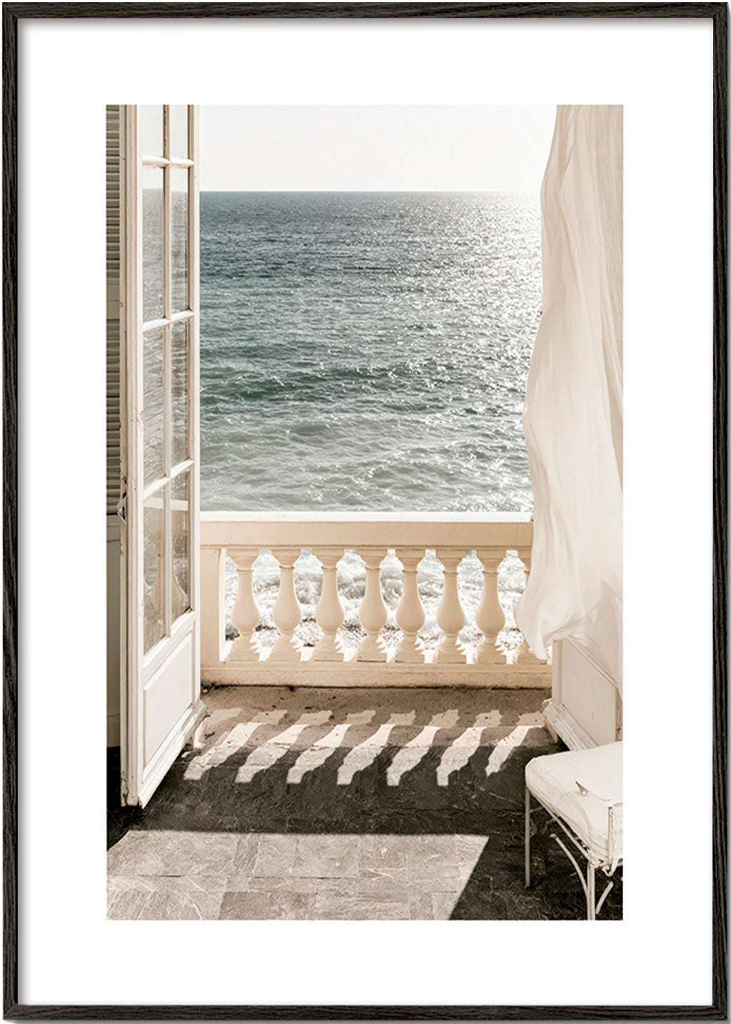 Art de paysage : balcon et vue sur mer