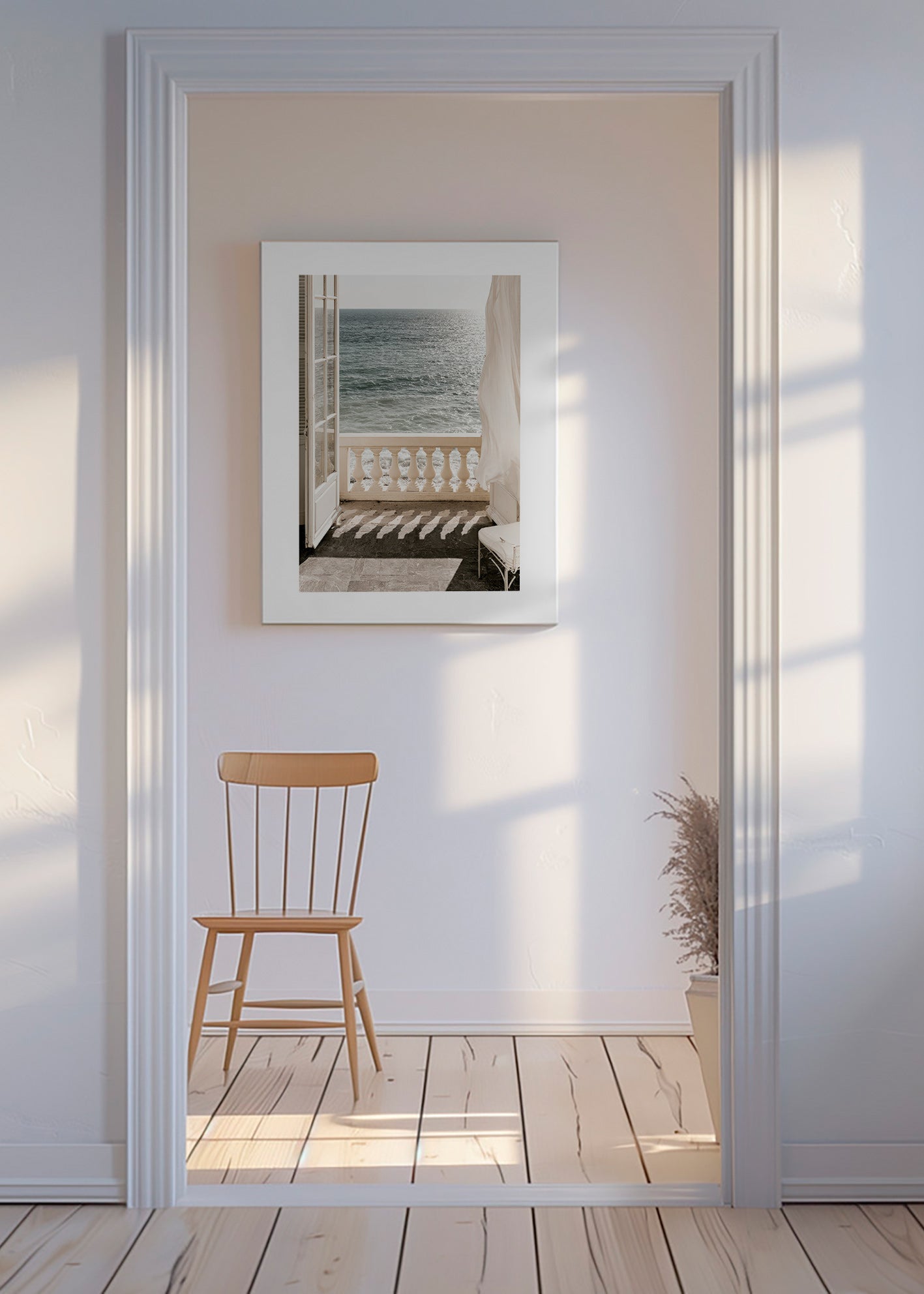 Art de paysage : balcon et vue sur mer