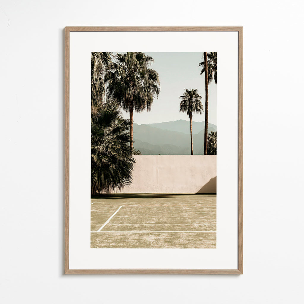Art de paysage palmiers et mur minimal