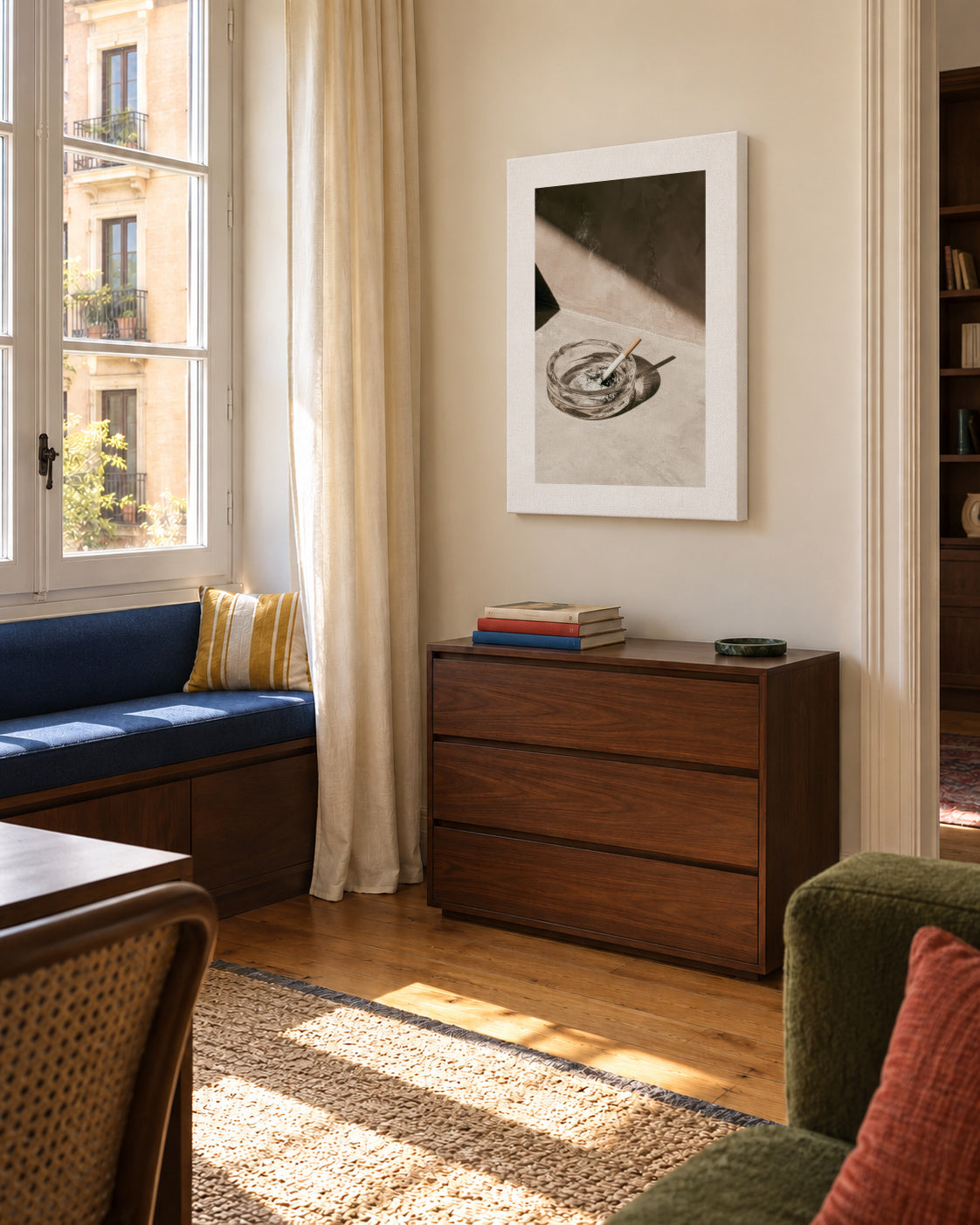 Espresso Break - Unframed canvas in an interior
