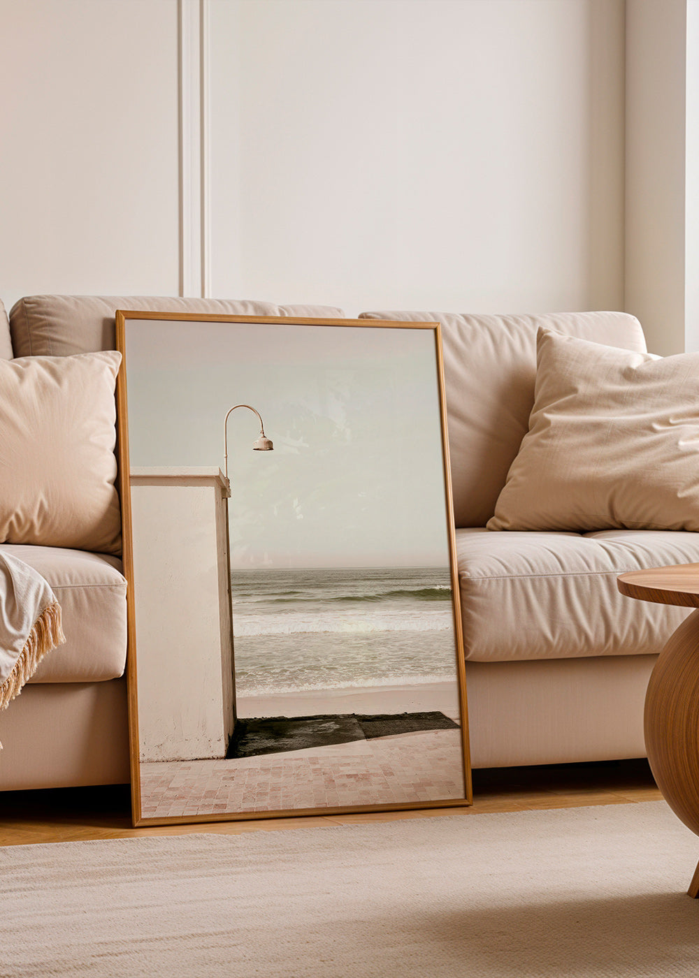 Landschaftskunst: Strandmotiv mit Wandlampe