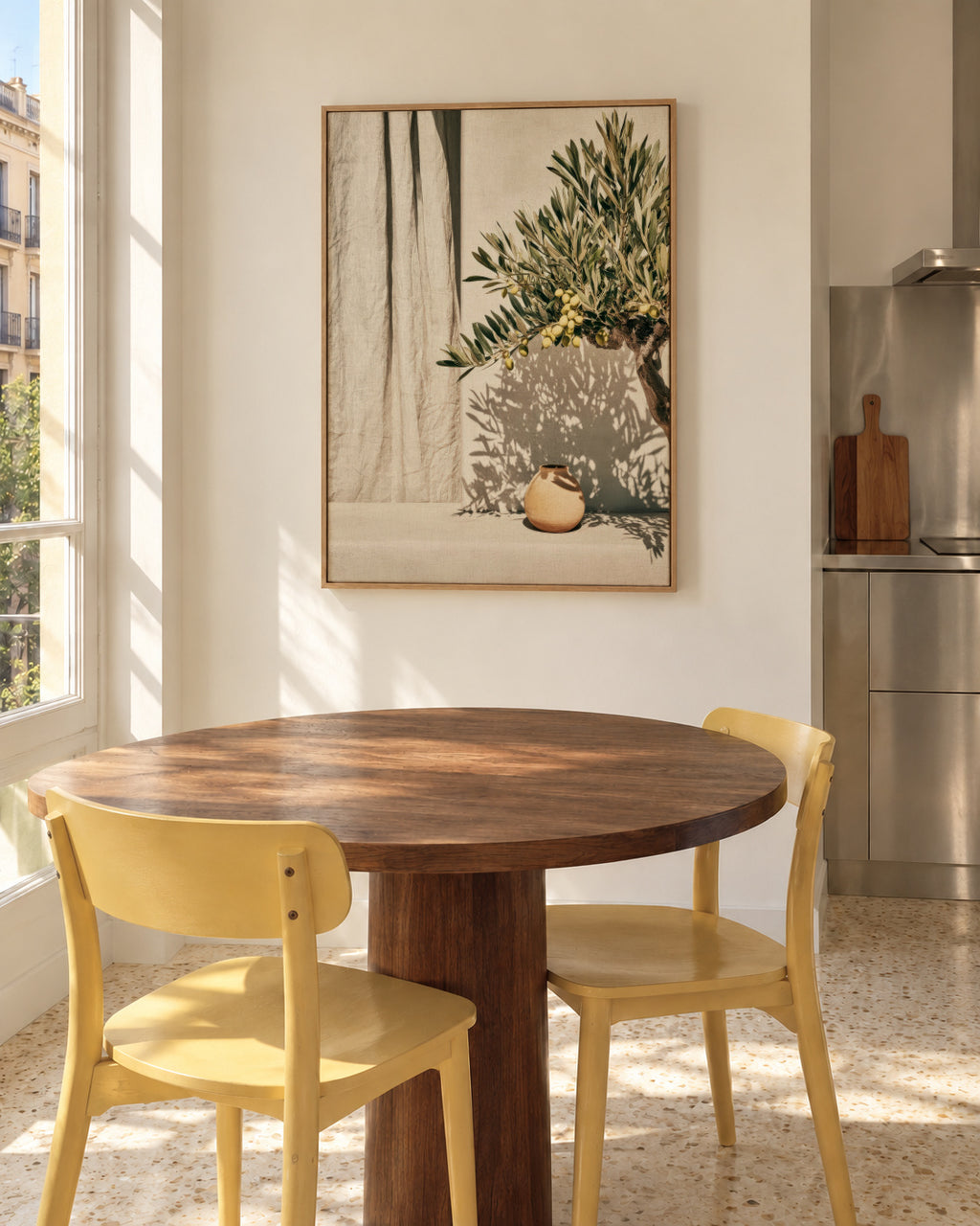 Mediterranean Light - Framed canvas in an interior