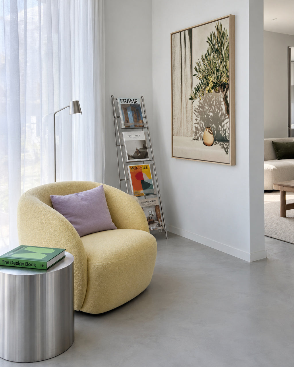 Mediterranean Light - Framed canvas in an interior