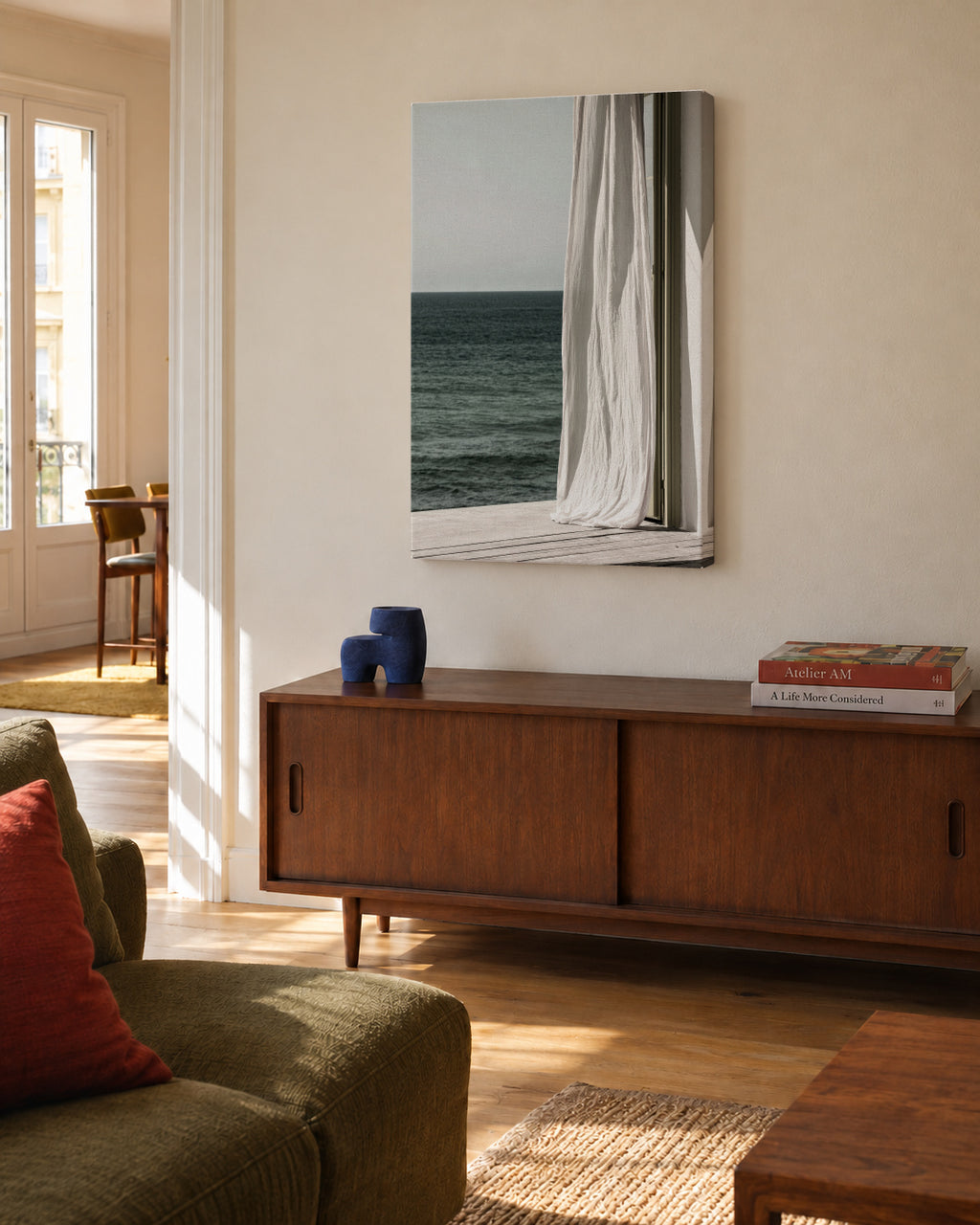 Quiet Curtains - Unframed canvas in an interior