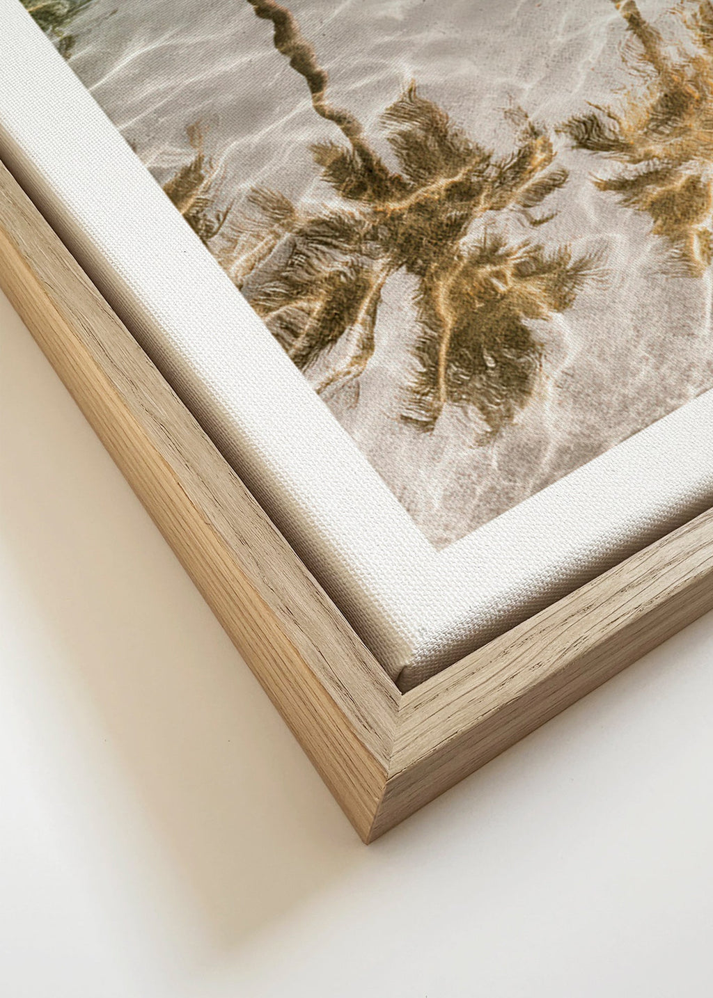 Landschap kunst met palmenreflecties
