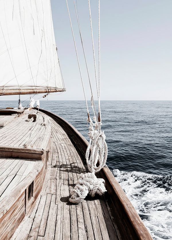 Landschap kunst: boeg van zeilboot